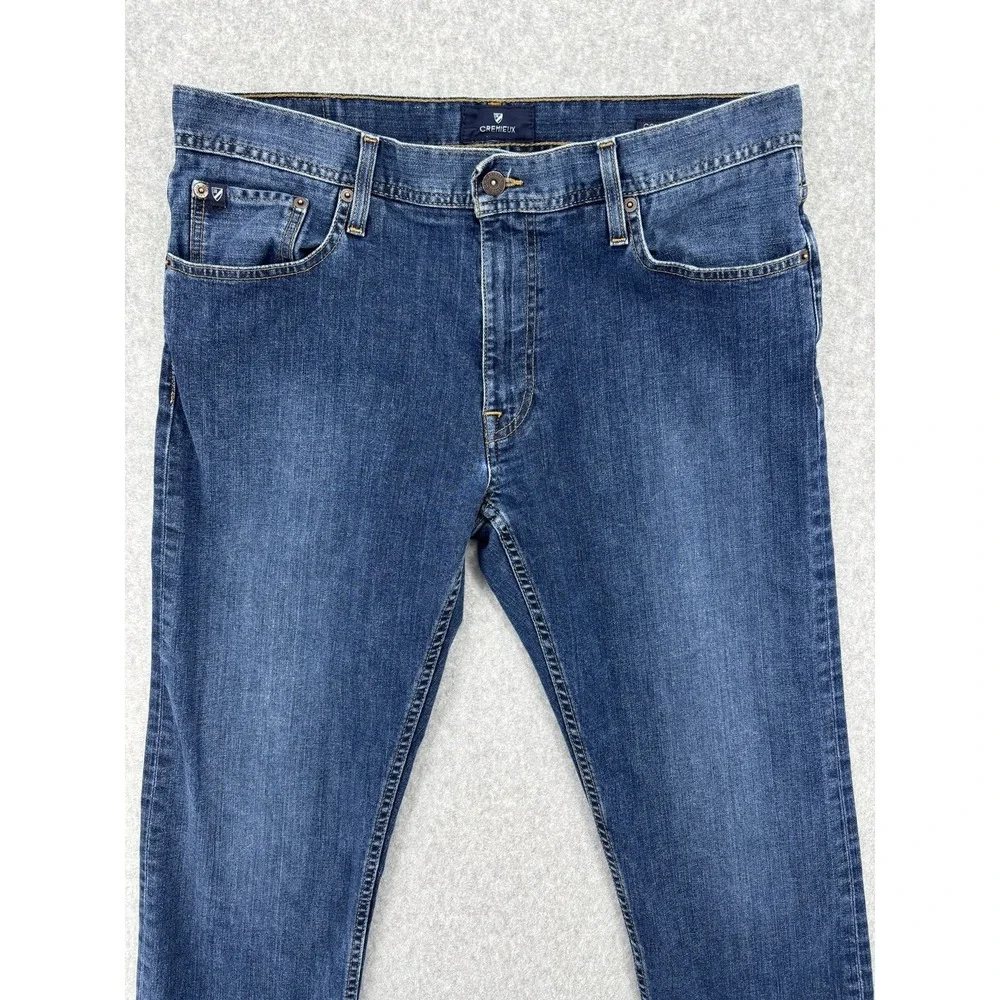 Cremieux Comfort Stretch Men's Jeans 36x34 Straight Leg Blue Denim